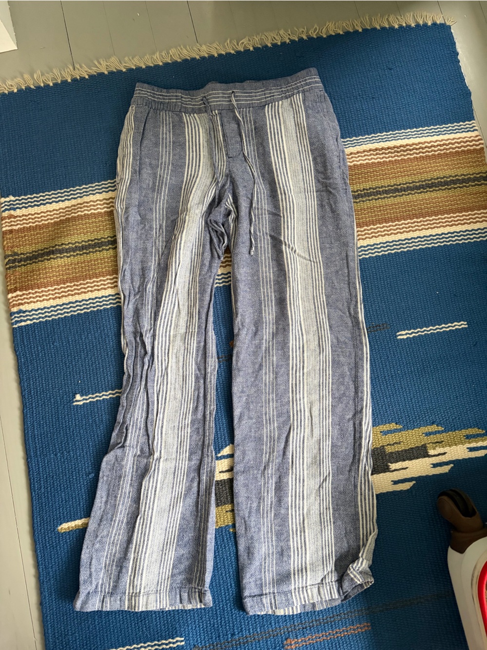 Striped Blue and White Women’s Lightweight Lounge Pants